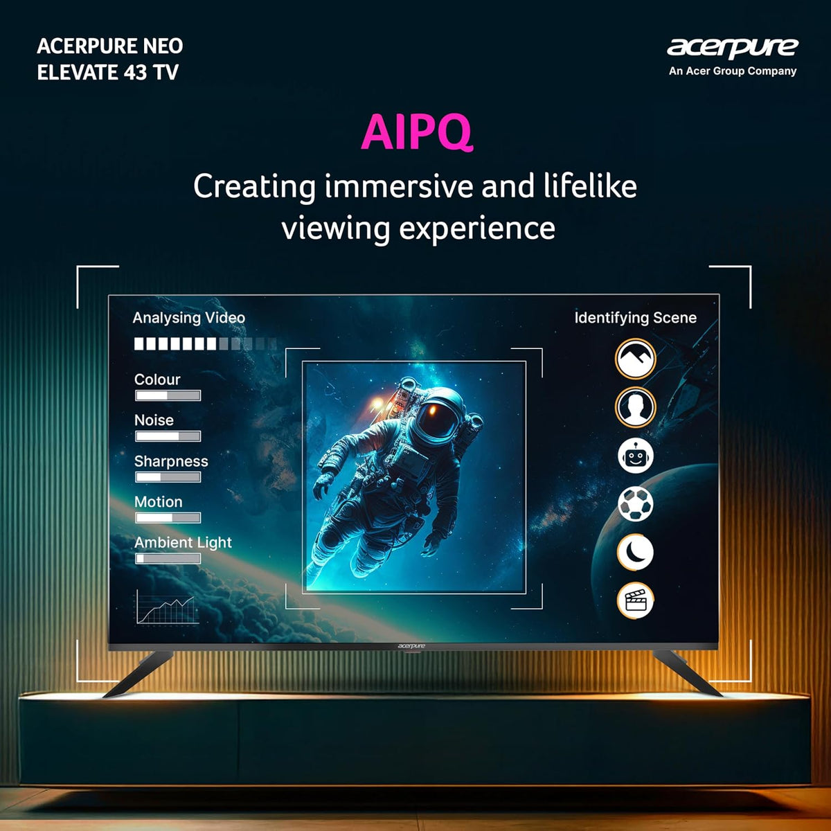 Acerpure 108 cm (43 inch) Elevate Series 4K Ultra HD QLED Smart Android 14 TV GTV AP43QG75PSFTN5