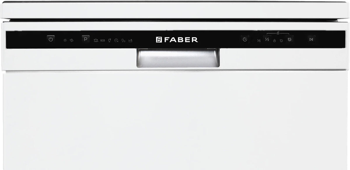 FABER FFSD 6PR 12S Neo White Free Standing 12 Place Settings Intensive Kadhai Cleaning| No Pre-rinse Required Dishwasher OPEN BOX