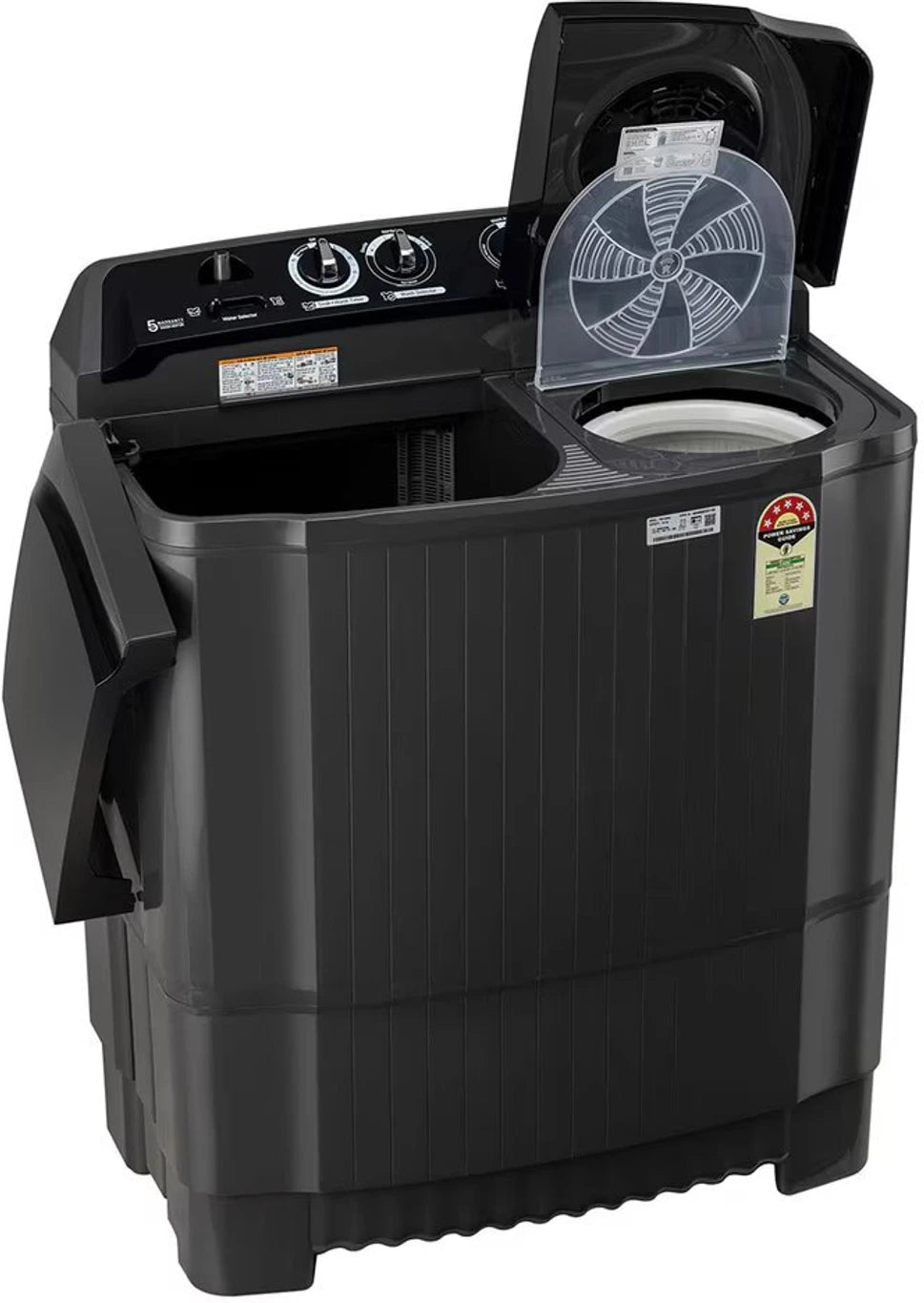 LG 8 kg Semi Automatic Top Load Black (P8015SKAZ)