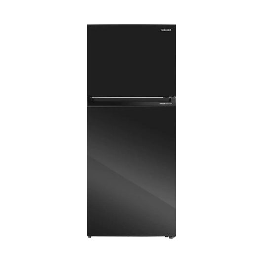 TOSHIBA 411L DOUBLE DOOR REFRIGERATOR BLACK GLASS 2 STAR GR-RT559WE-PGI /2025 { FRESH PCS }