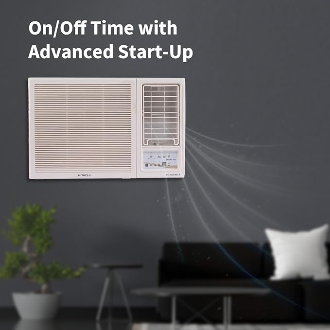 Hitachi 1.5 Ton 3 Star, New star rated, Window Inverter AC (Copper, Filter Clean Indicator, RAW318HIEO, White)