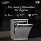 IFB 15 Place Freestanding Dishwasher with DeepClean® Technology, 3rd Cutlery Tray, 70°C Hot Water Wash, Turbo Drying, Anti-Bacterial Filter, Perfect for Indian Utensils (Neptune VX15, Dark Silver)