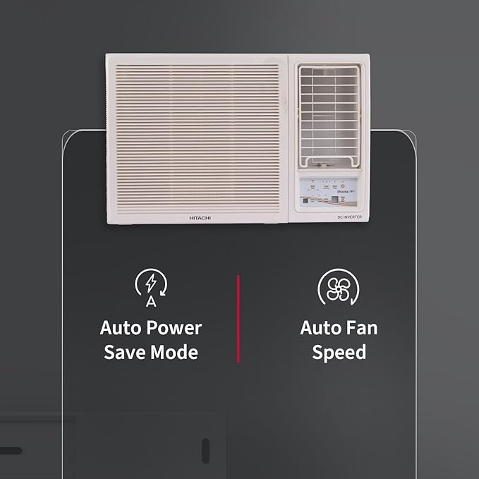 Hitachi 1.5 Ton 3 Star, New star rated, Window Inverter AC (Copper, Filter Clean Indicator, RAW318HIEO, White)