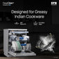 IFB 15 Place Freestanding Dishwasher with DeepClean® Technology, 3rd Cutlery Tray, 70°C Hot Water Wash, Turbo Drying, Anti-Bacterial Filter, Perfect for Indian Utensils (Neptune VX15, Dark Silver)