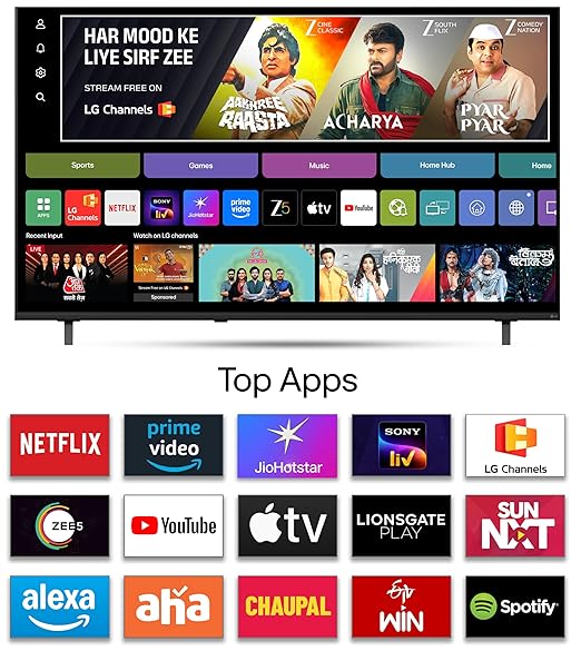 LG 139 cms (55 inches) NU87 AI Series Nano 4K Ultra HD (3840 x 2160) Smart webOS LED TV 55NU870BPLA 2026