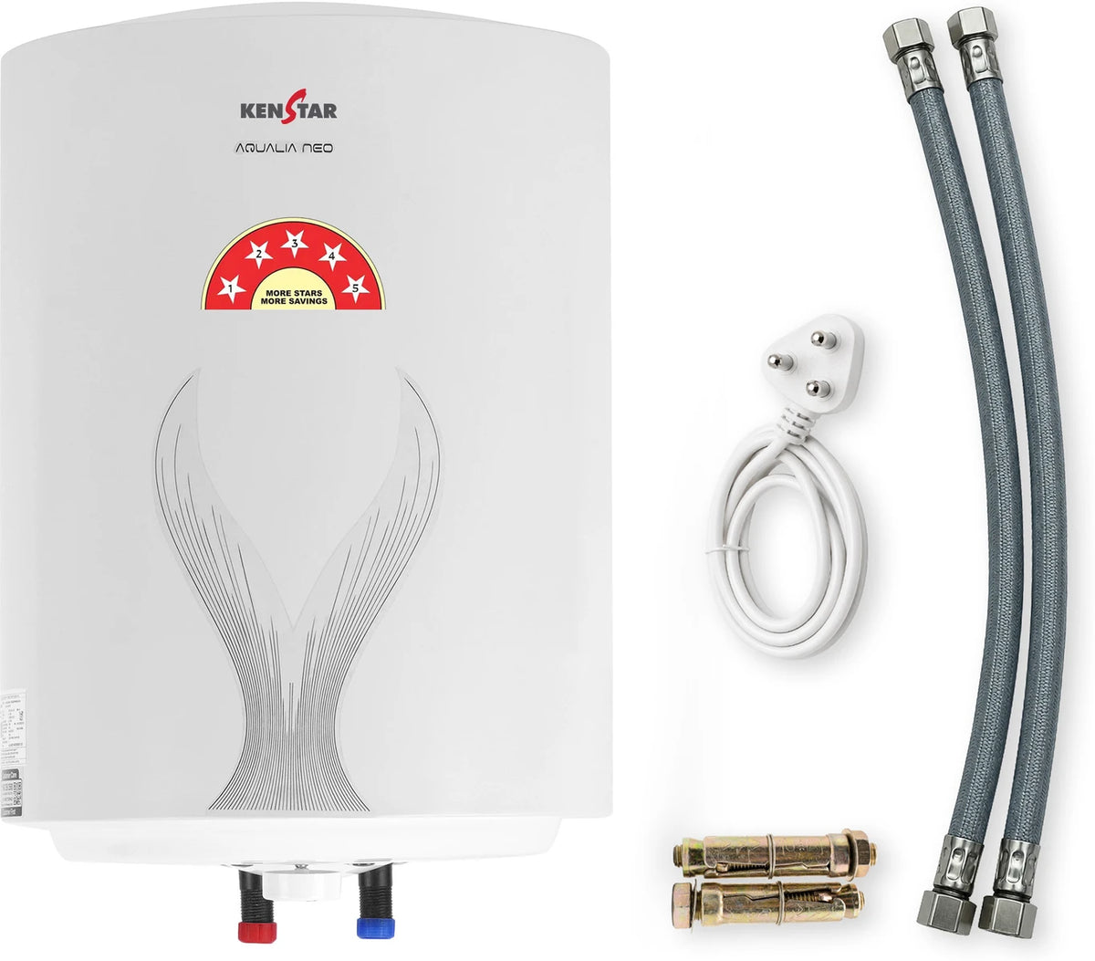 Kenstar 15 L Storage Water Geyser (Aqualia Neo 15L Water Heater, WHITE & GREY) (WHITE & GREY