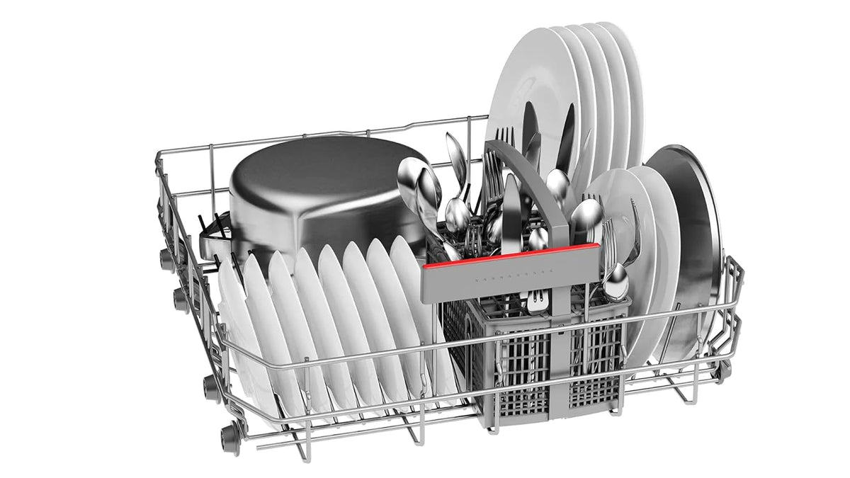 Bosch 13 Place Settings, Free Standing Dishwasher (SMS6ITW00I, White), extra dry and hygienic wash OPEN BOX