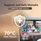 Bosch 13 Place Setting (fits up to 70 utensils) Free-Standing Dishwasher for Indian Utensils | Hygiene+ & Intensive Kadhai Program (SMS66GW01I, White, Inbuilt Heater, Removes 99.9% Germs) OPEN BOX