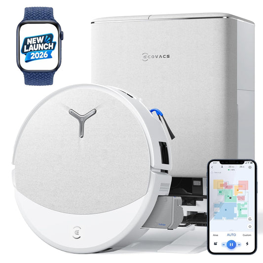 ECOVACS Deebot T90 Pro Omni 2-in-1 Robot Vacuum Cleaner & Mop, 2026 New Launch, 30000 Pa Blast Suction, Self-Empty & Self-Wash Omni Station, Extra-Long Roller, AI Re-Mop 2.0, PowerBoost Technology