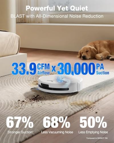 ECOVACS Deebot T90 Pro Omni 2-in-1 Robot Vacuum Cleaner & Mop, 2026 New Launch, 30000 Pa Blast Suction, Self-Empty & Self-Wash Omni Station, Extra-Long Roller, AI Re-Mop 2.0, PowerBoost Technology