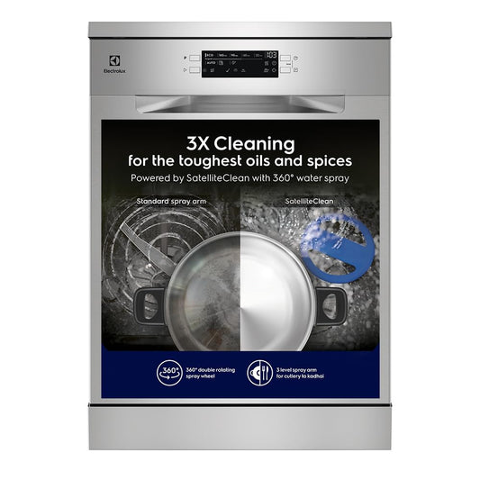 Electrolux 14 Place Settings Dishwasher Machine for Home, Fully Automatic with AirDry, In-Built Heater, Stainless Steel, UltimateCare 700, ESM48310SX