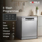 Hafele Aqua Chrome Dishwasher |13 Place Settings |Upto 70 Utensils |Designed for Indian Kitchens |Free-Standing |Hygienic & High-Performance Cleaning |Premium Stainless Steel Finish 2 YEARS BRAND WARRANTY OPEN  BOX