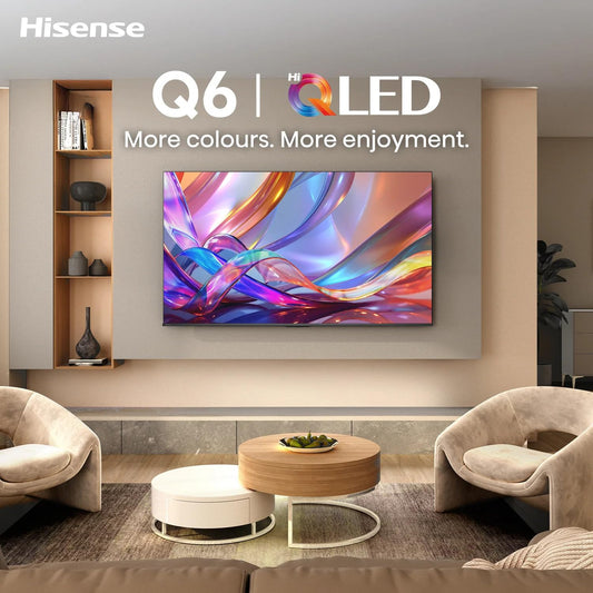 Hisense 126 cm (50 Inch) 4K Ultra HD Smart QLED TV | Hi-QLED Display | Dolby Vision & Dolby Atmos | AI 4K Upscaler | Game Mode Plus | VIDAA U9 Smart OS | Voice Remote | 50Q6S