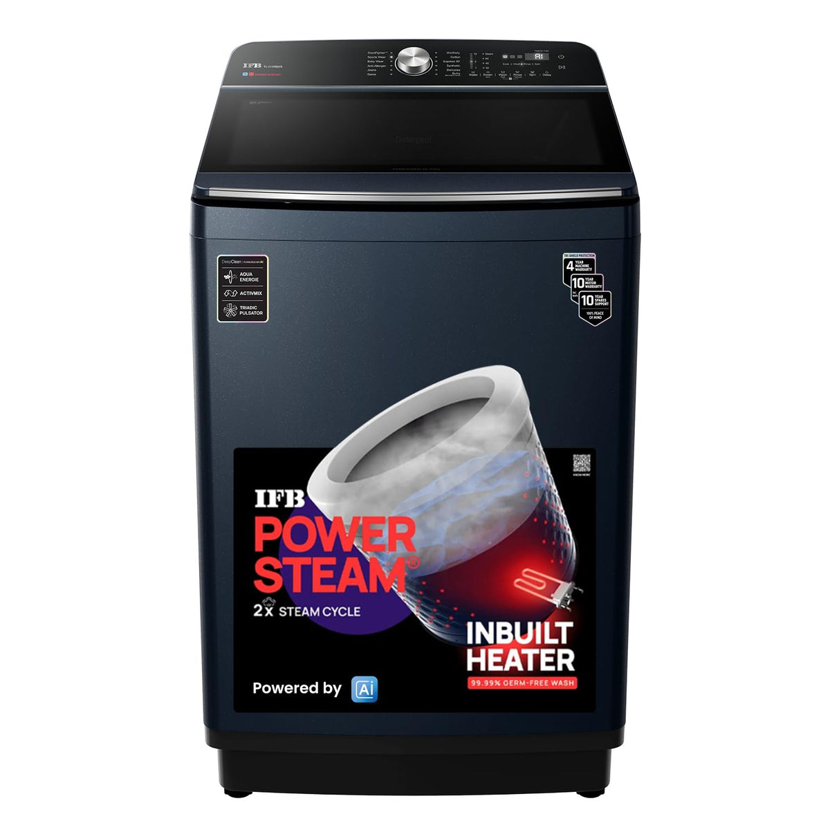 IFB 11 Kg 5 Star with DeepClean® Technology, AI Powered, Fully Automatic Top Load Washing Machine (2025 Model, TL111RB2SN, PowerSteam®, Inbuilt Heater, 5D Wash, Aqua Energie, Royal Blue)