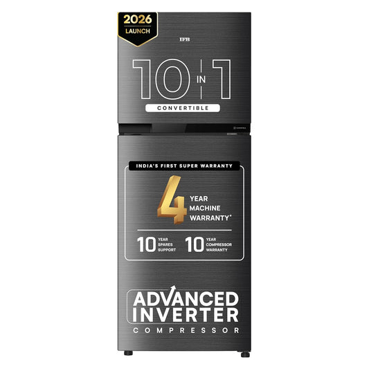 IFB 241L 1 Star 10-in-1 Convertible, Advanced Inverter Frost-Free Double Door Refrigerator with 30 Hrs Cooling Retention, Turbo Freeze & 4 Year Super Warranty (2026, IFBFF-2912 )