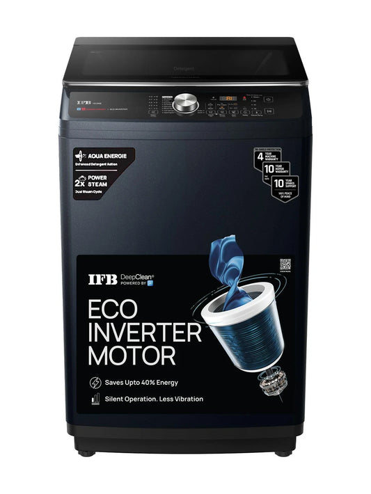 IFB 10 kg 5 Star AI Powered Deepclean Technology with Eco Inverter, Power Steam, Inbuilt Heater, Activmix Fully Automatic Top Load with In-built Heater Blue (TL100RB2SID)