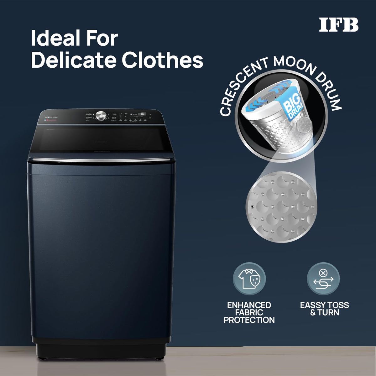 IFB 11 Kg 5 Star with DeepClean® Technology, AI Powered, Fully Automatic Top Load Washing Machine (2025 Model, TL111RB2SN, PowerSteam®, Inbuilt Heater, 5D Wash, Aqua Energie, Royal Blue)