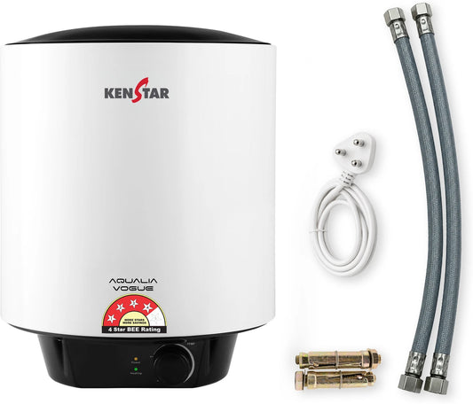 Kenstar 25 L Storage Water Geyser (Aqualia Vogue Pearl 25L, White) (White)