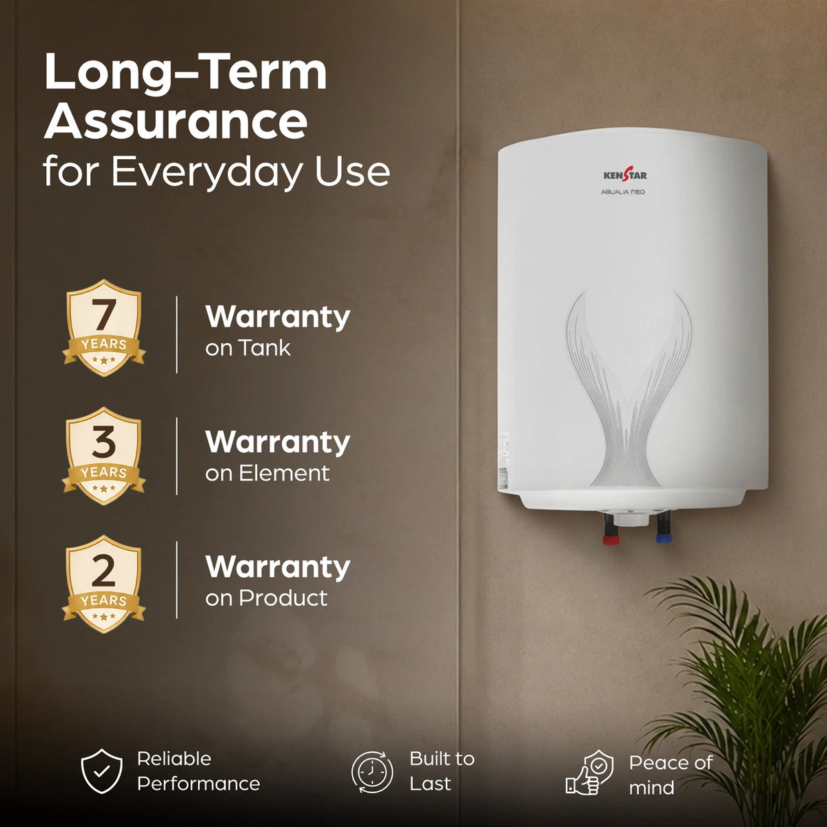 Kenstar 25 L Storage Water Geyser (Aqualia Neo 25L Water Heater, WHITE & GREY) .
