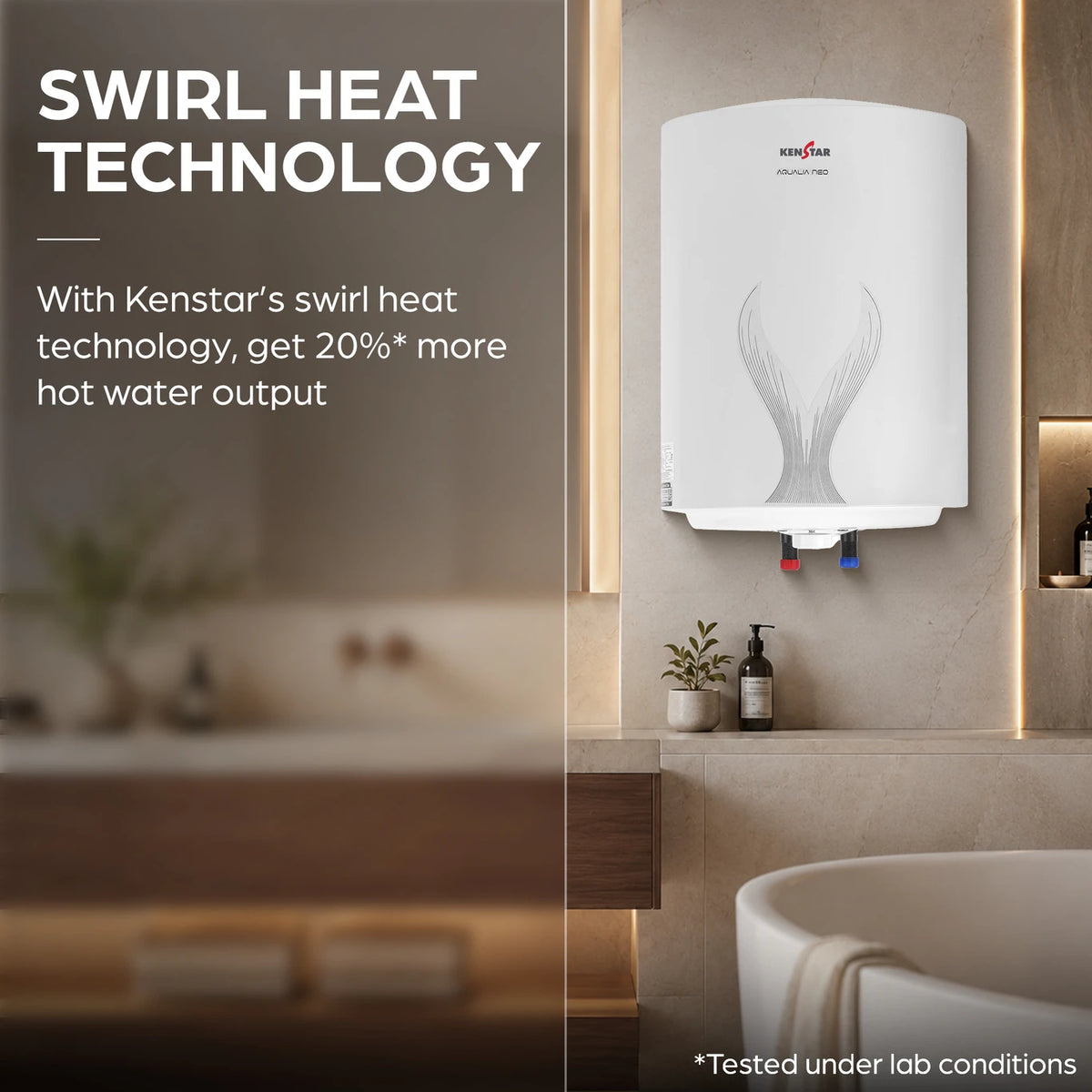 Kenstar 25 L Storage Water Geyser (Aqualia Neo 25L Water Heater, WHITE & GREY) .