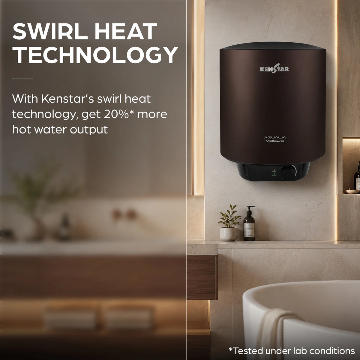 Kenstar 25 L Storage Water Geyser (Aqualia Vogue Copper 25 L Water Heater, Copper) (Copper)