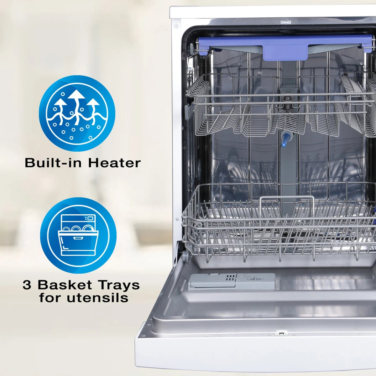Koryo KDW1483DIW Free Standing 14 Place Settings Dishwasher  OPEN BOX 1 YEAR STORE WARRANTY