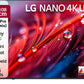 LG 108 cm (43 inches) Nano 4K UHD AI Smart TV 43NU875BPLA | α7 AI Processor 4K Gen9 | webOS 26 | HDR10 Pro | Dolby Atmos | 60Hz | VRR | ALLM | Google Cast | Apple AirPlay