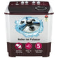 LG Electronics 10.5 kg Semi Automatic Top Load Maroon, White (P105ASRAZ)