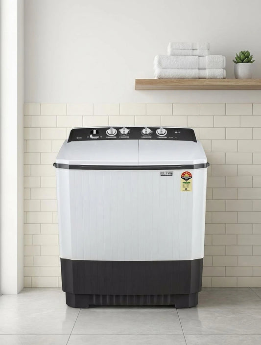 LG 7 kg Semi Automatic Top Load Grey, White (Semi-Automatic Top Load Washing Machine (Dark Gray, Wind Jet Dry))