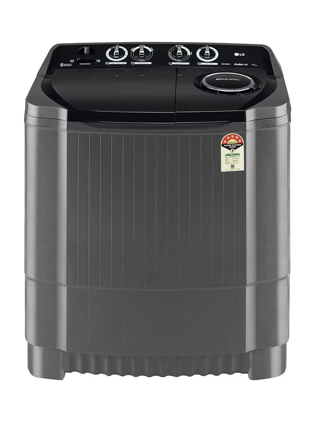 LG 9.5 kg Semi Automatic Top Load Black (P9555SKAZ)
