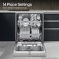 LG 14 Place Settings Dishwasher, TrueSteam, Inverter Direct Drive, Wi-Fi & Free Standing Dishwasher (DFB424FP, Silver, Silent Operation, Tough Stain Removal, Adjustable racks & Clean from Every Angle) OPEN BOX