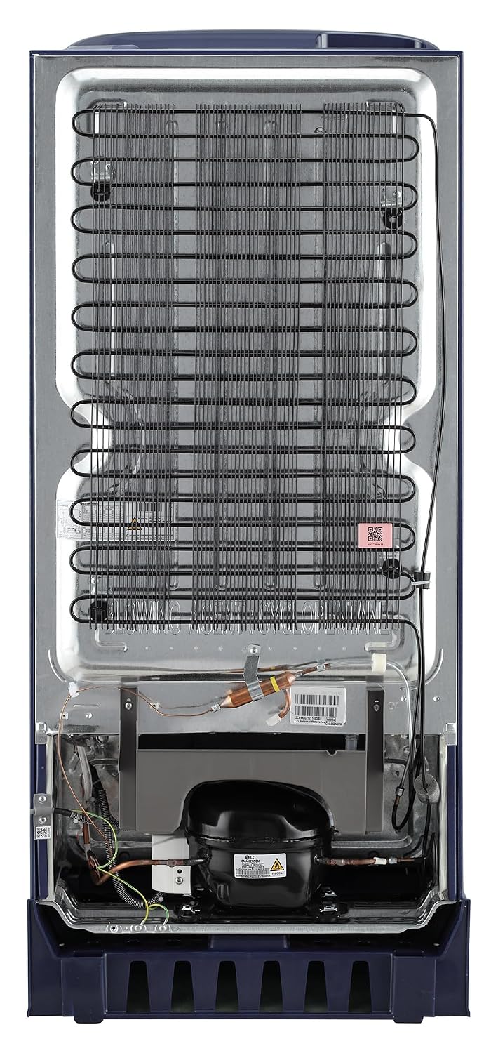 LG 185 L, 5 Star, Smart Inverter Compressor, Direct Cool Single Door Refrigerator (GL-D201ABIU.BBIZEBN, Blue ILAN, Moist N Fresh, Auto Smart Connect & Base Stand Drawer) open box