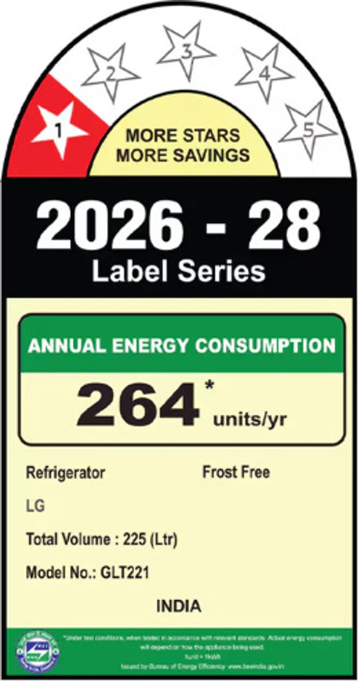 LG 225 L Frost Free Double Door Top Mount 1 Star Refrigerator ( GLT 221/2026 OPEN BOX