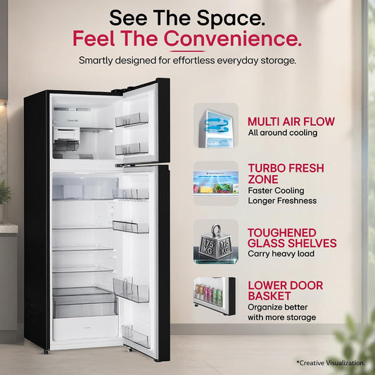 LG 276 L, 2 Star, Smart Inverter, Smart & Dairy Mode, Frost-Free Double Door Convertible Refrigerator GLT282  ( OPEN BOX  )
