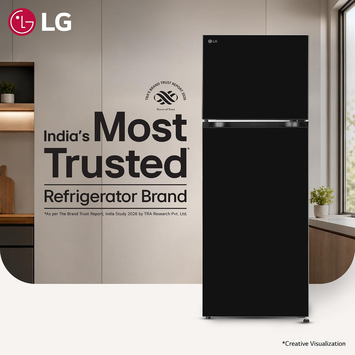 LG 276 L, 2 Star, Smart Inverter, Smart & Dairy Mode, Frost-Free Double Door Convertible Refrigerator GLT282  ( OPEN BOX  )