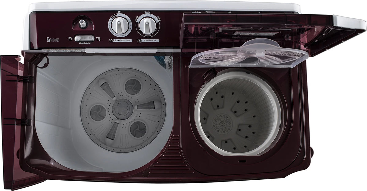 LG Electronics 10.5 kg Semi Automatic Top Load Maroon, White (P105ASRAZ)