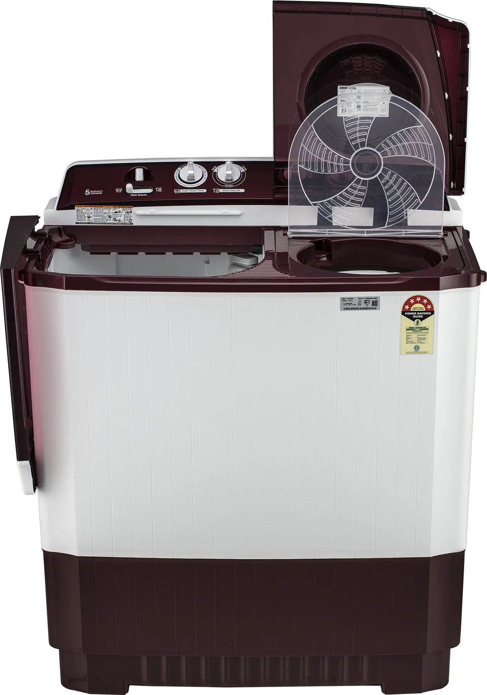 LG Electronics 10.5 kg Semi Automatic Top Load Maroon, White (P105ASRAZ)