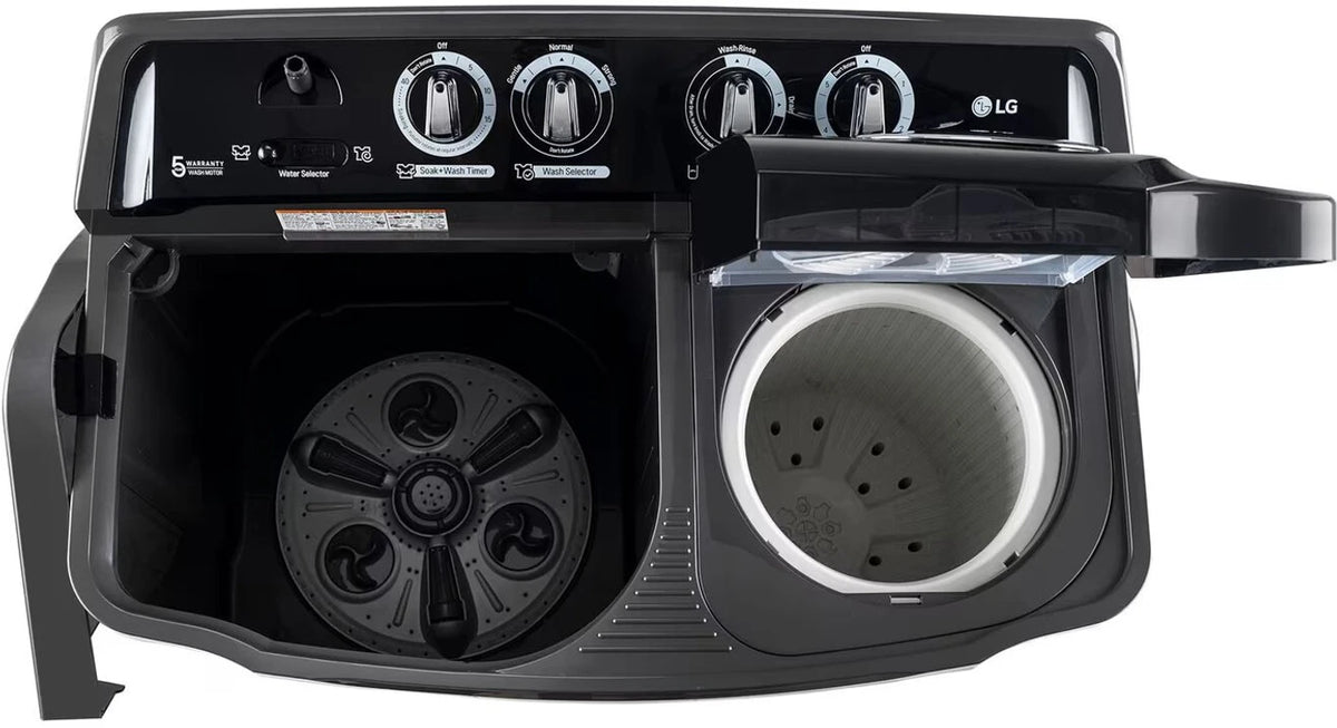 LG 8 kg Semi Automatic Top Load Black (P8015SKAZ)