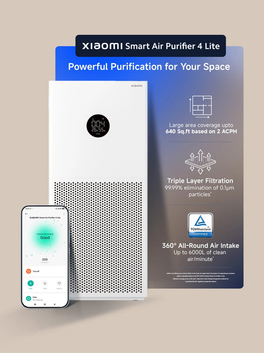 Mi 2S Vertical Air Purifier (White) Portable Room Air Purifier (white)