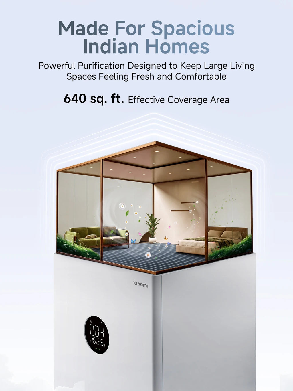 Mi 2S Vertical Air Purifier (White) Portable Room Air Purifier (white)