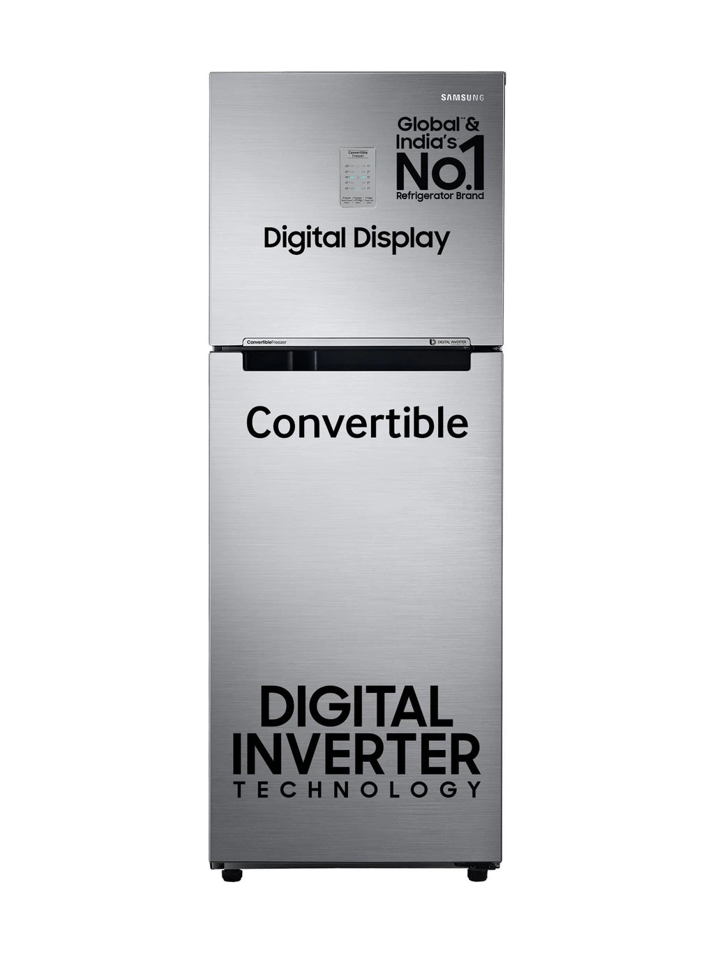 Samsung 236 L Frost Free Double Door 3 Star Convertible Refrigerator  with Digital Inverter and Display ( open box  RT28C3733S8/HL )