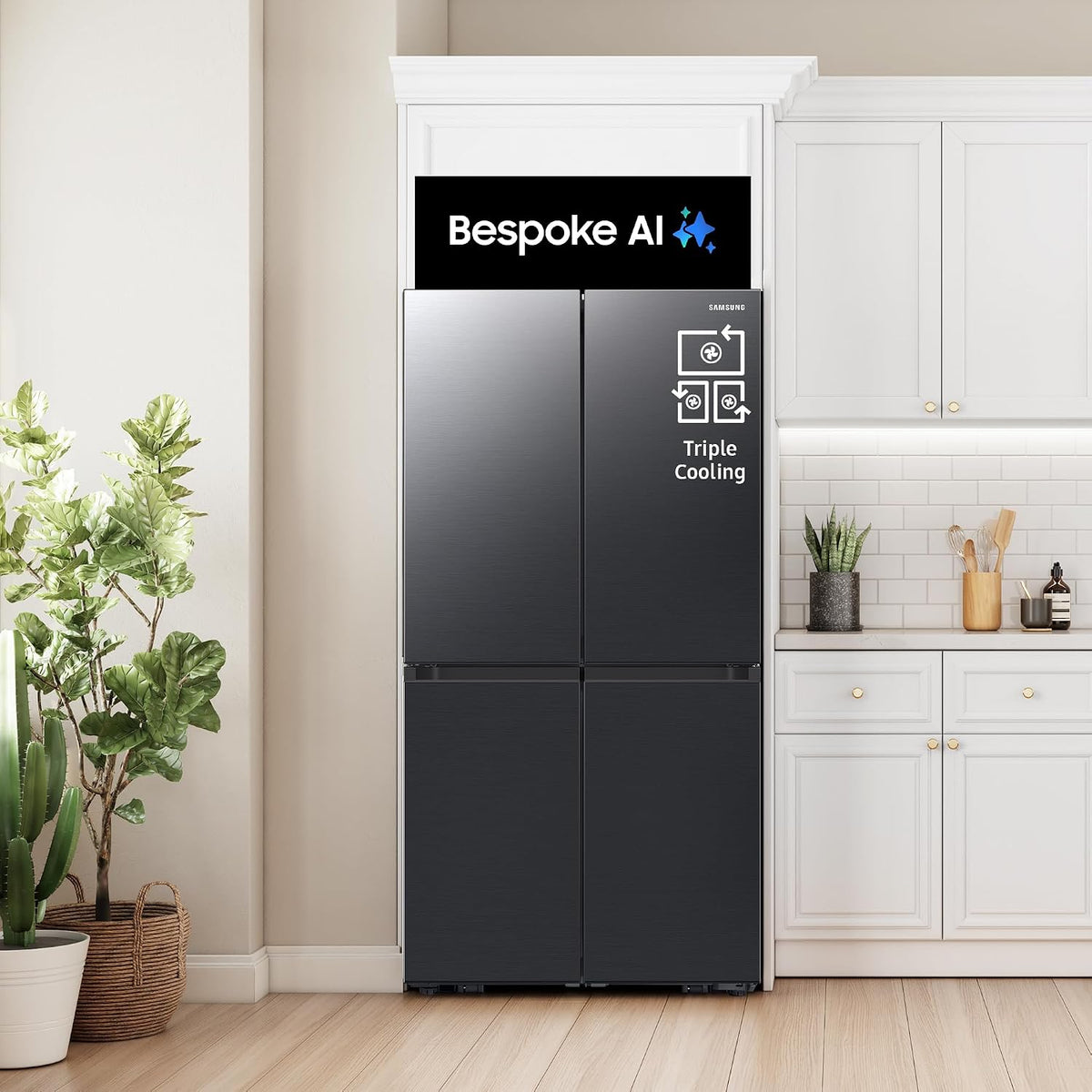Samsung 650 L Convertible Digital Inverter Frost Free French Door Refrigerator ( RF65DG90BDSGTL Black Black Caviar ) OPEN BOX