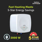 Symphony 15 L Storage Water Geyser 5 Star BEE Energy Rating (Sypher, White) (White)