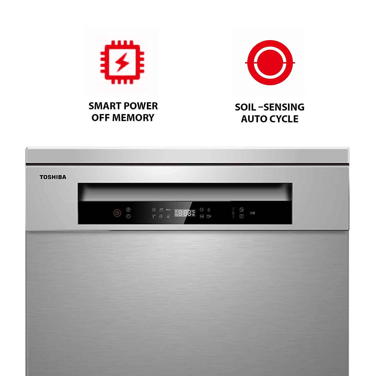 Toshiba 14 Place Settings (DW-14F1IN(S)-2, Silver ( OPEN BOX 2 YEARS BRAND WARRANTY )