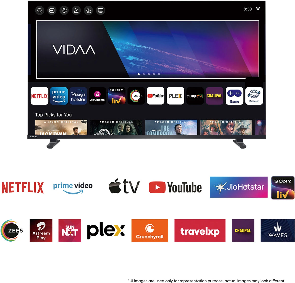 TOSHIBA 40V35RP 100 cm (40 inch) Full HD LED Smart VIDAA TV with Dolby Audio| Dts X| REGZA Engine (40V35RP)