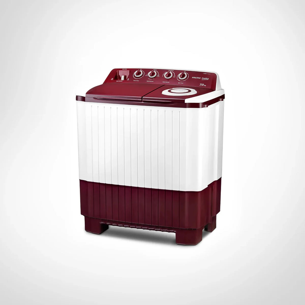 Voltas Beko 7 kg Semi Automatic Top Load Maroon (WTT70DLIM)