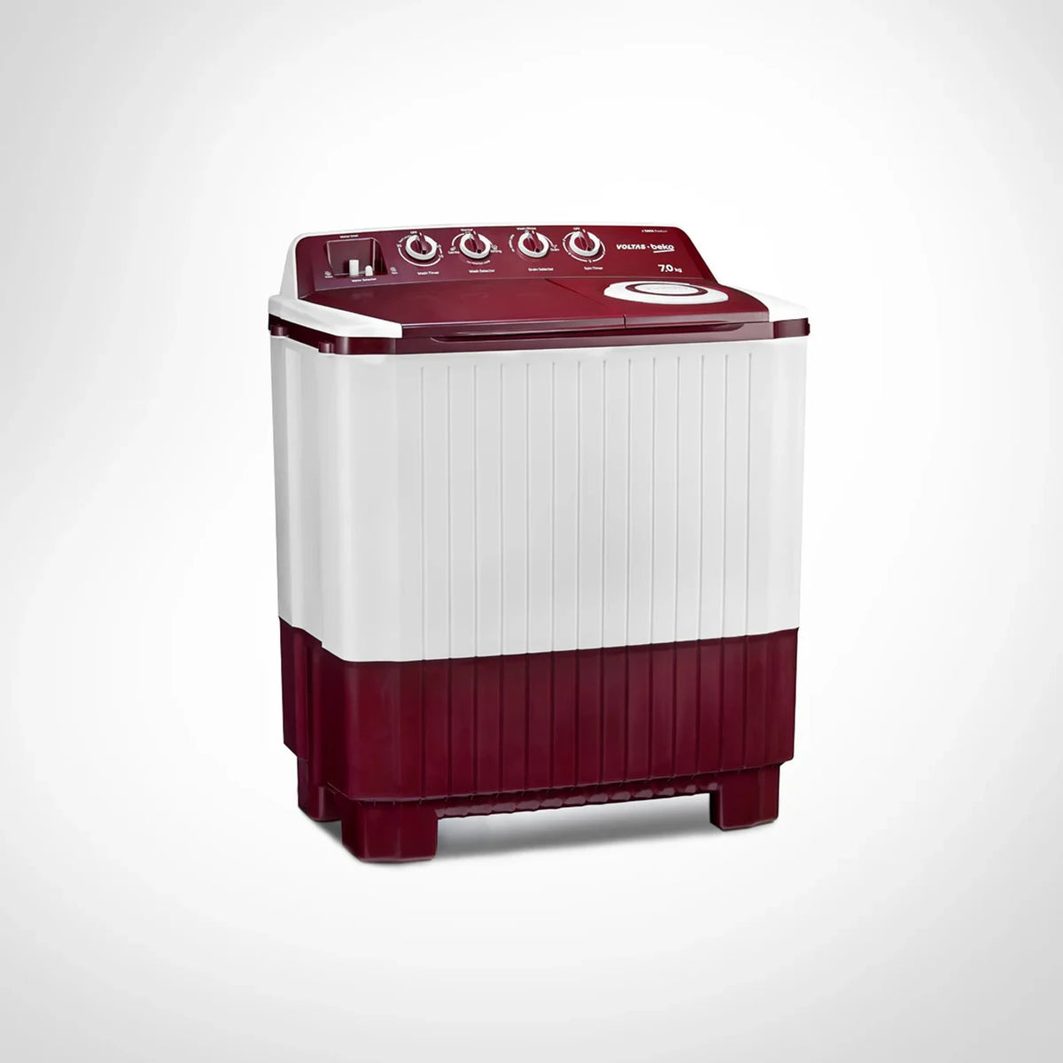 Voltas Beko 7 kg Semi Automatic Top Load Maroon (WTT70DLIM)