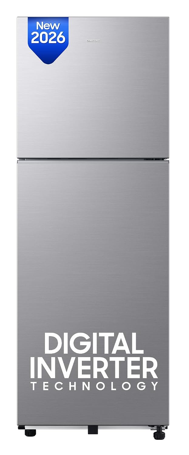 Samsung 236 L, 3 Star, Digital Inverter, Frost Free Double Door Refrigerator (RT40H28W3QHL, Gray Silver, 2026 Model