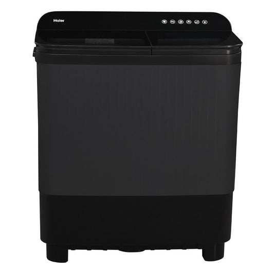 Haier 8 Kg 5 Star Semi Automatic Top Loading Washing Machine (HTW85-178BBK Magic Filter, Rat Mesh, Toughened Glass Top Black)