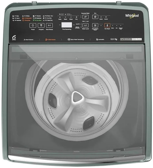 Whirlpool 8.5 kg Fully Automatic Top Load with In-built Heater Grey (Stainwash Pro Plus 8.5kg 4 Star Top Load Washing Machine)